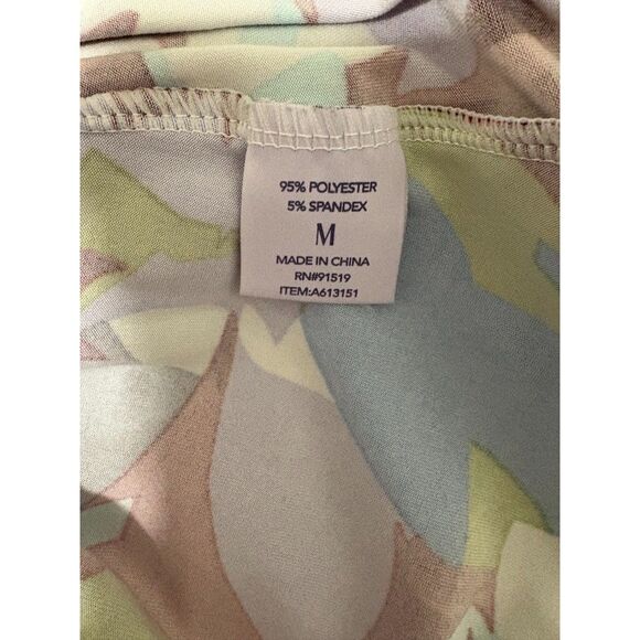 Logo Tunic M Purple Blue Retro 70's Peplum 3/4 Sleeve Whimsical Boho Artsycore - Picture 4 of 6